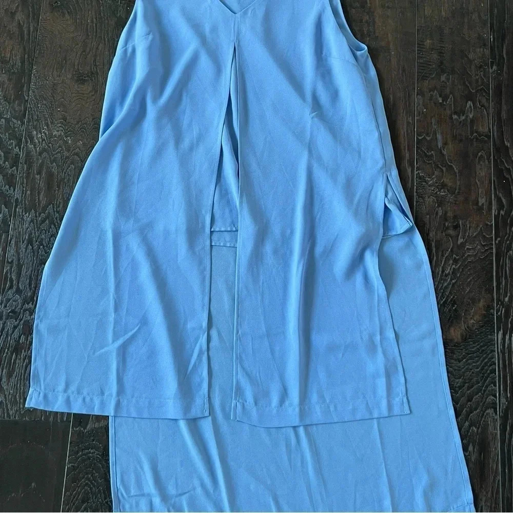 Soft Surroundings Flowy layered tiered Tunic Top Blouse High Low XS Sleeveless - Picture 12 of 14